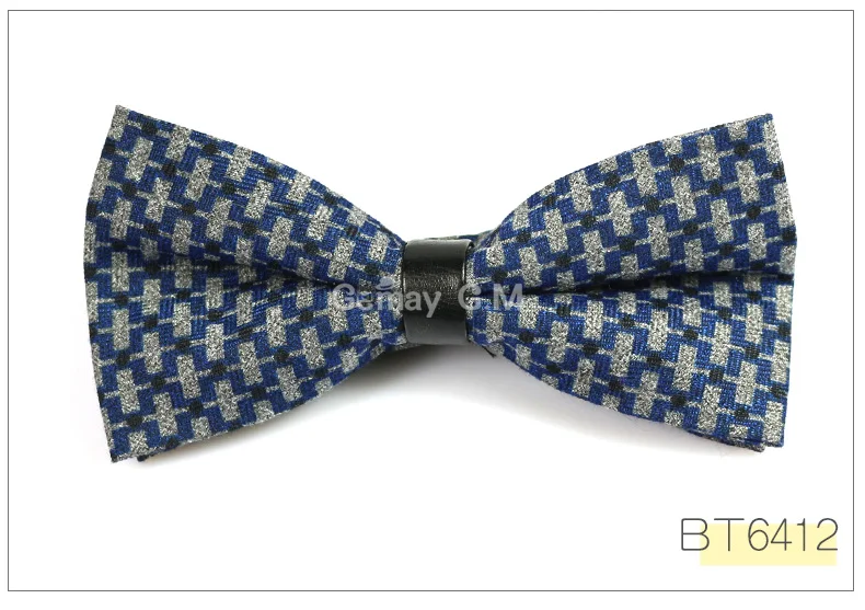 BT6412 Хлопок и шерсть Bowties для Мужская мода Галстуки Регулируемая Для мужчин S Лук Галстуки классический предварительно связали галстук-бабочка тонкий Gravatas - Цвет: BT6412