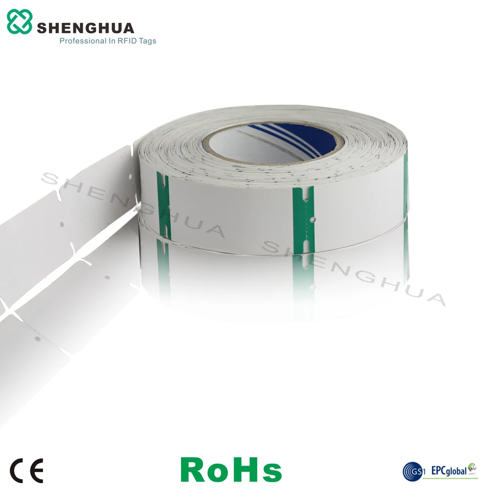 

250pcs/lot Passive RFID UHF Clothes Tags Factory Price Roll Packed Ticket Paper Tag For Store Management