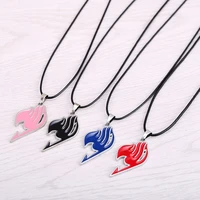 hsic animation fairy tail necklace high quality alloy necklace with rope chain 4 colors 12pcslot