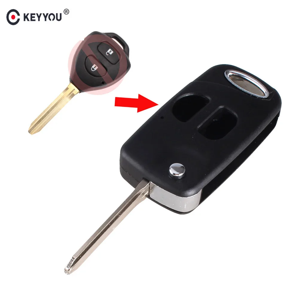 KEYYOU 2 кнопки модифицированный раскладной дистанционный автомобильный чехол