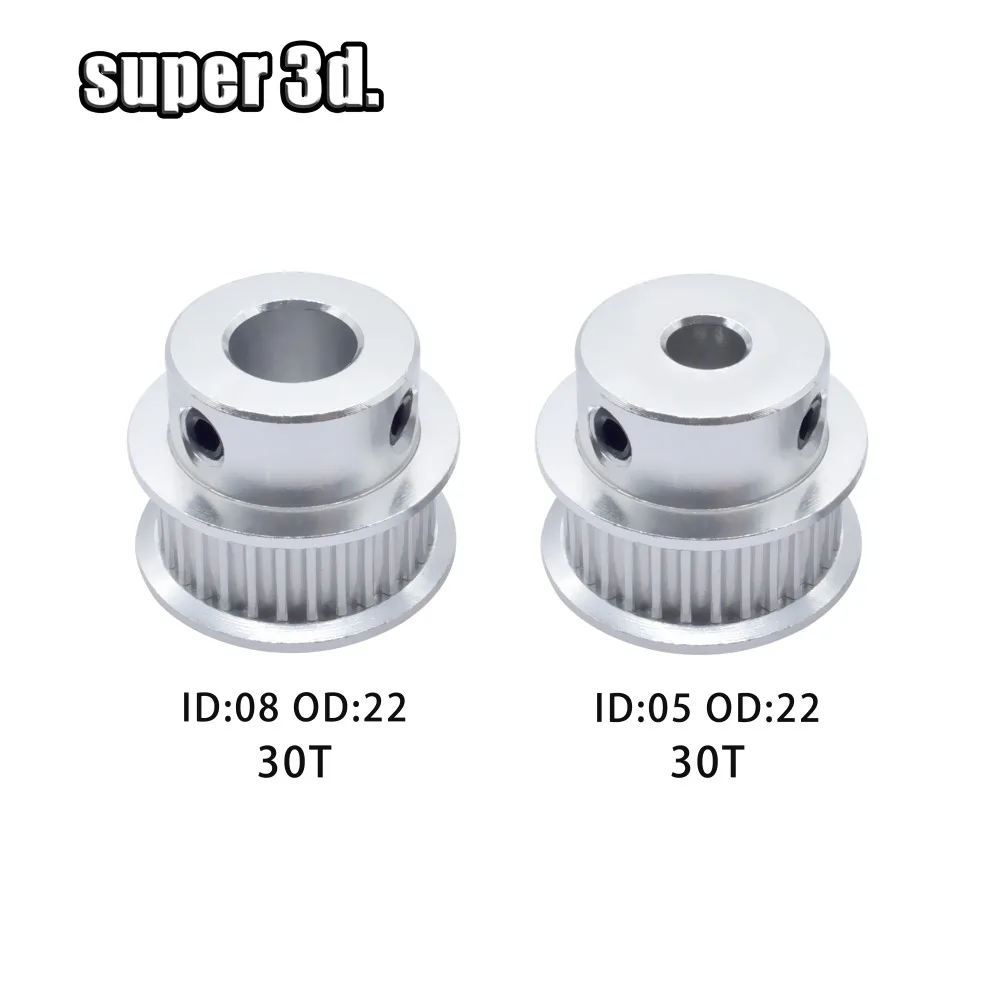 2GT/GT2 Timing Pulley16/20/30/40/60 teeth Bore 5/6.35/8mm Synchronous Wheels Gear Width 6mm 3D Printer Reprap CNC Parts | Компьютеры и
