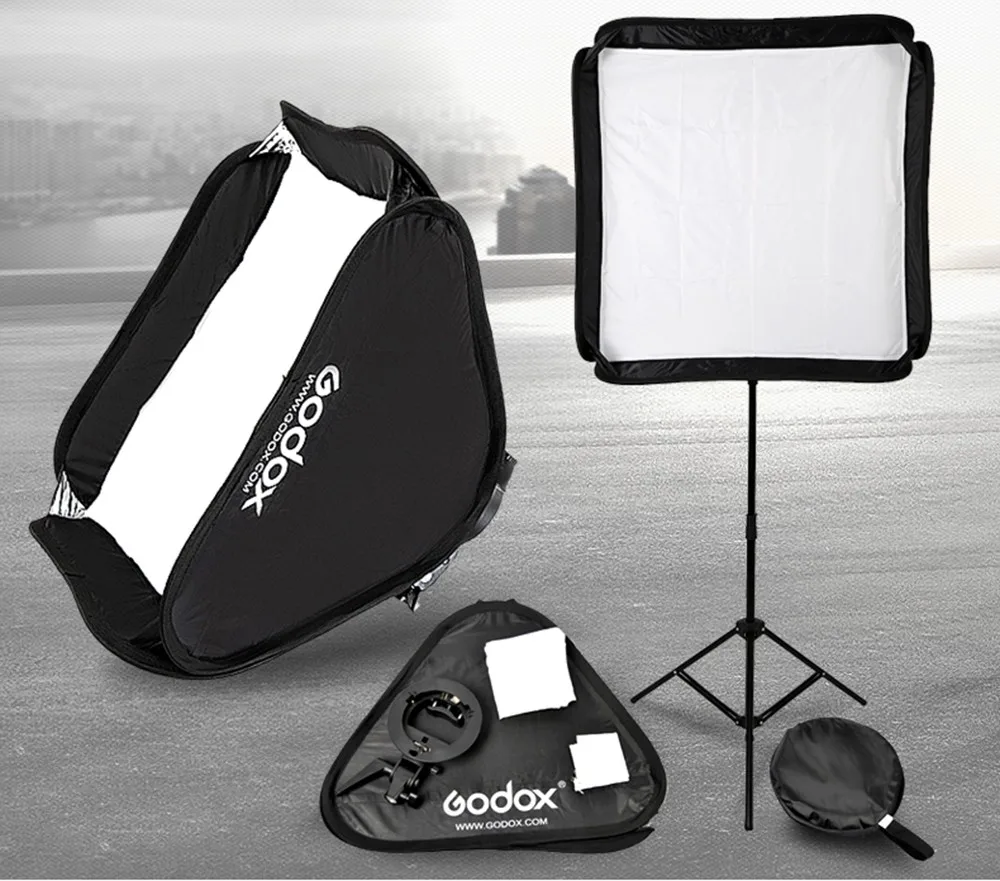 GODOX 40x40 см складной портативный софтбокс для фотостудии диффузор + S тип Elinchrom