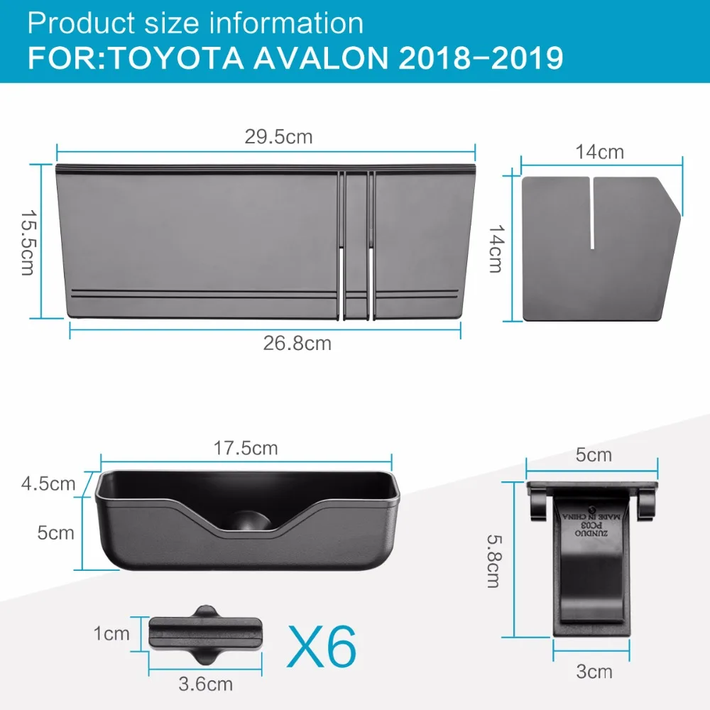 Smabee автомобильный бардачок интервал хранения для TOYOTA AVALON 2018 2019 консоль Tidying Box