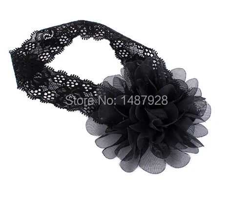 

HOT Kids Girls Ruffle Flower Lace Elastic Hairband Headband Hair Band Headdress Free shipping Drop shipping A110
