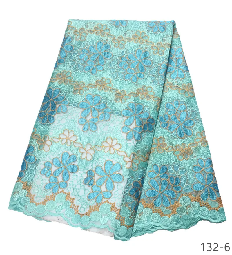 Лидер продаж 2019 африканская кружевная шнуровка высокая Ярко синяя сетчатая