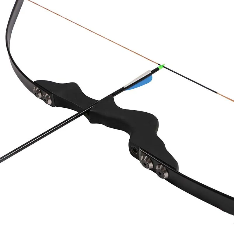 Black Archery Practice Recurve bow CS Game bow for Adult Outdoor Sports Hunting Shooting Games Sling Shot Bow