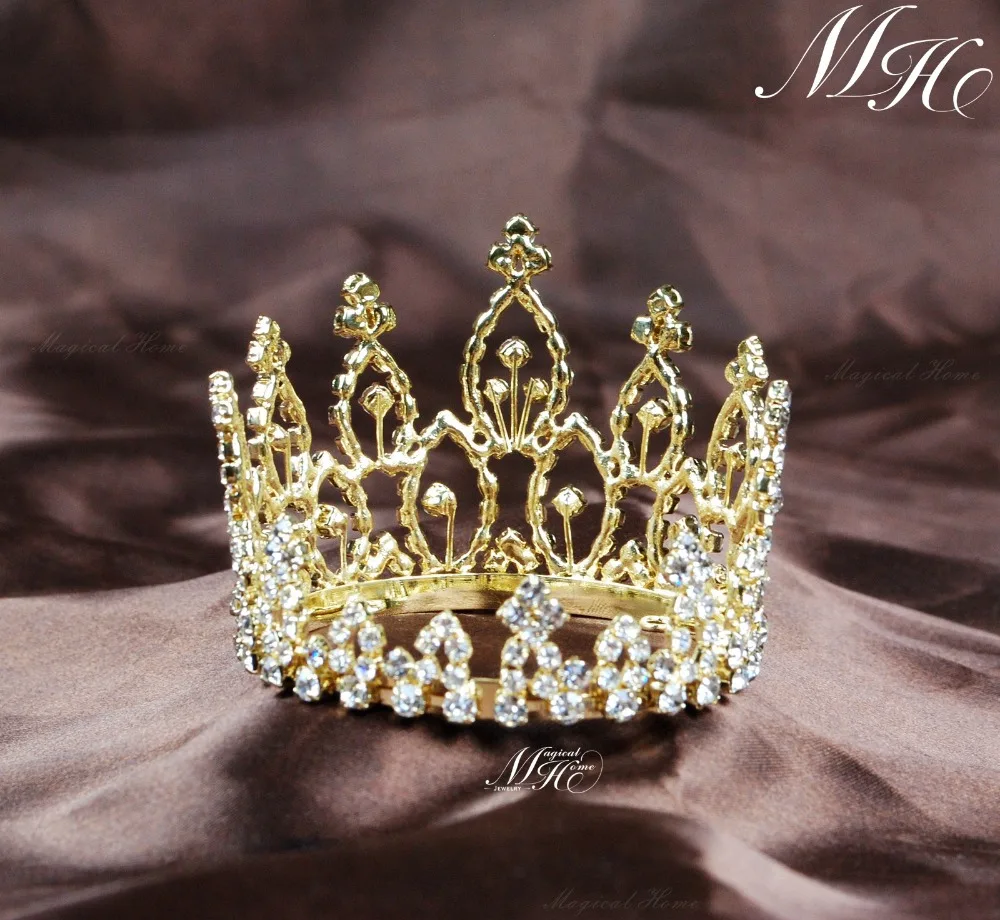 Мини-Цветок Тиара Цветочная Корона прозрачные стразы хрустальные свадебные