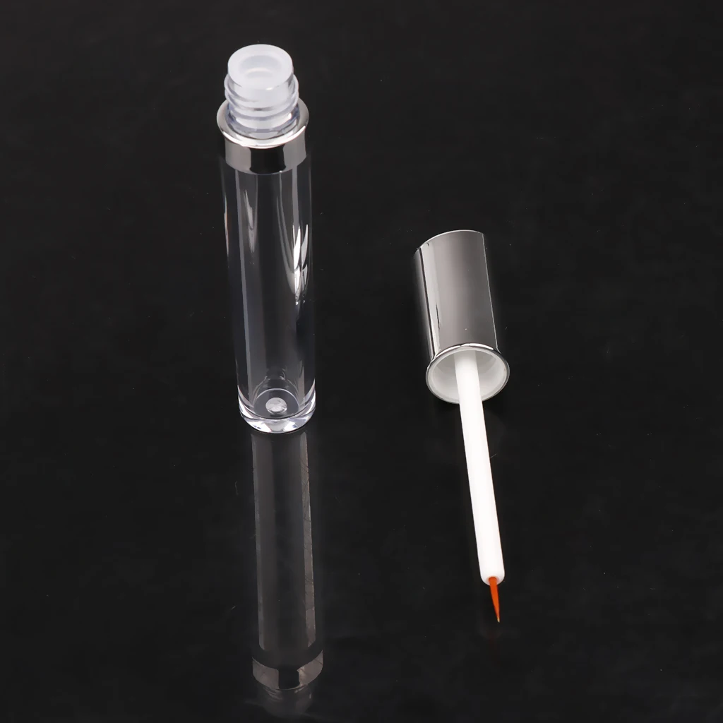 2 шт 5 мл серебряная крышка акриловые пустые ресницы трубка подводка для глаз
