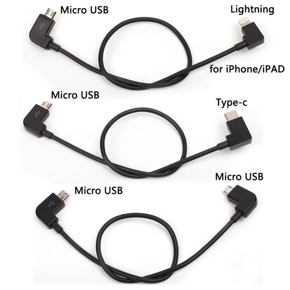 Type-c Android Micro USB IOS освещение кабель для передачи данных для DJI SPARK/MAVIC PRO 2/контроллер воздуха/samsung/iPhone/iPad/Планшеты
