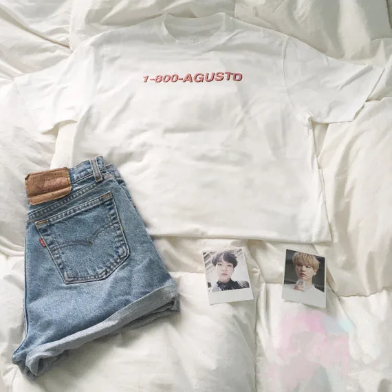 

Футболка женская, повседневная, 1-800-agustd moletom do tumblr