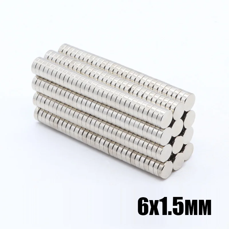 

Мощный супер сильный постоянный магнит 6x500 мм, 1,5 шт., неодимовые магниты 6x1,5 мм N35 Маленькие Круглые редкоземельные магниты