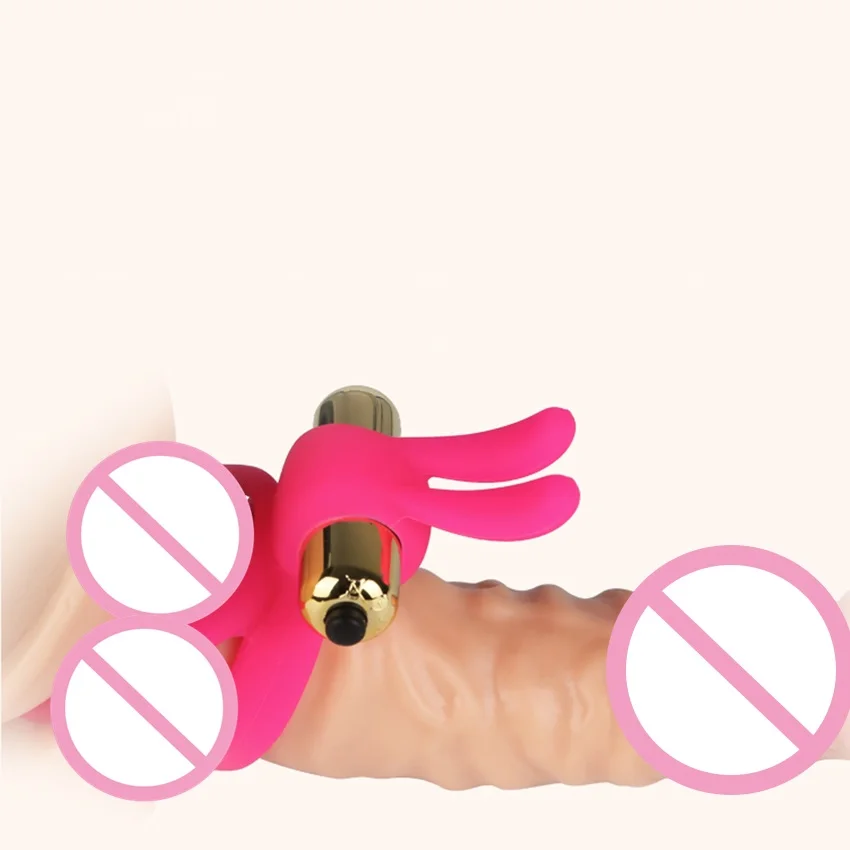 Кольцо вибратор на пенис Zerosky Rabbit Cock Задержка эякуляции секс игрушки для мужчин
