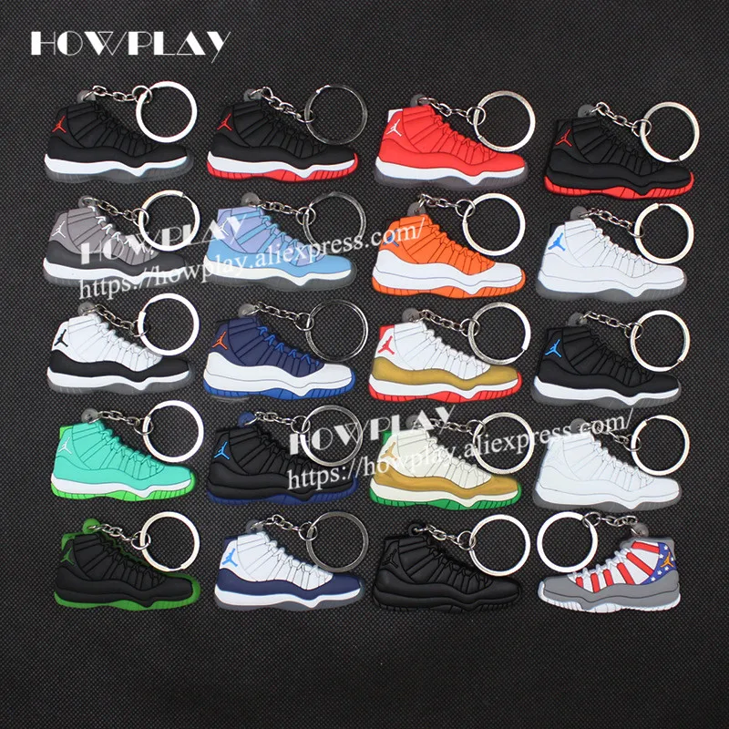 Мини кроссовки air jordan 11 сумка для брелока с подвесками Баскетбол обуви  модельный брелок Подвеска на рюкзак креативная ключница подарок товары $1 -  купить по выгодной цене | AliExpress