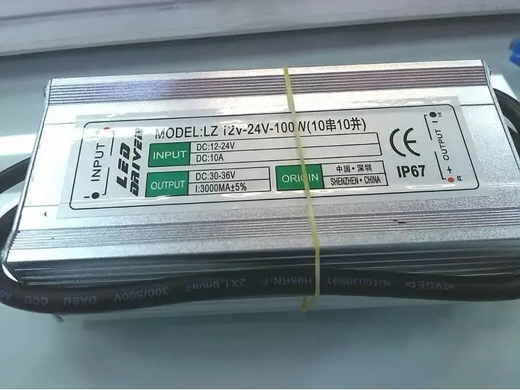 

High quality LED 12V boost power driver 100W DC12-24V Low Voltage Spot lights 10 series 10 parallel connection 10pcs