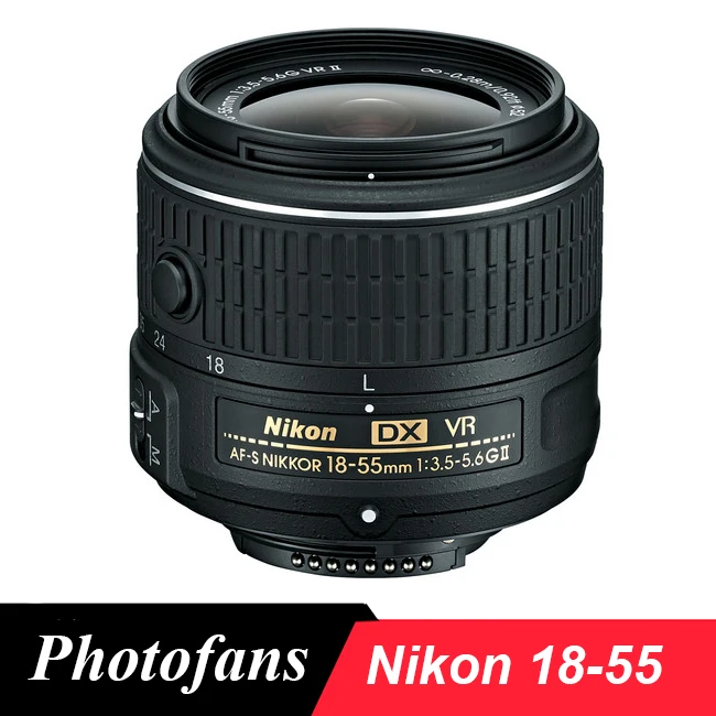 Объективы Nikon 18 55 55mm f/3 5 6G VR II для D3100 D3200 D3300 D3400 D5100 D5200 D5300 D5500 D40|lenses for nikon|18-55 lenslens nikkor