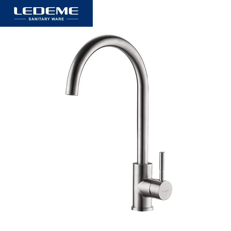 LEDEME Смеситель для кухни сталь SUS304 Цвет: нерж. L4998 3| |