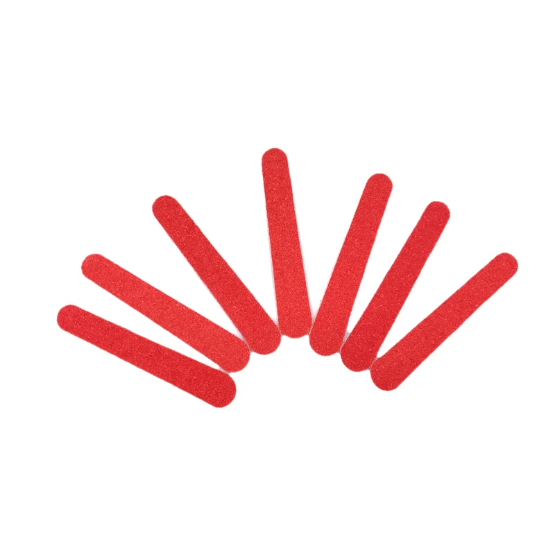 100 шт./лот инструменты для дизайна ногтей красные мини пилки 100/240 шлифовальная