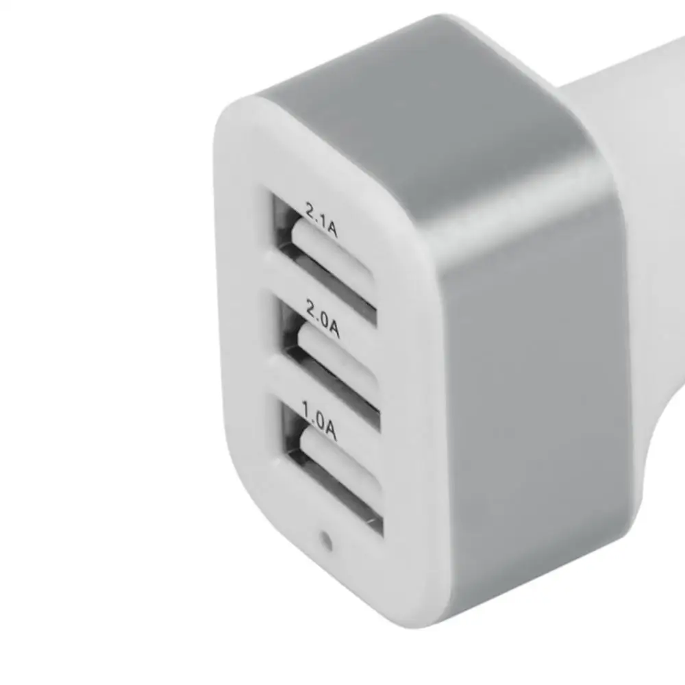 KOOYUTA Универсальное USB Автомобильное зарядное устройство 3 порта автомобильное зарядное устройство адаптер автомобильный прикуриватель 2.1A 1A для iPhone 8 LG htc samsung