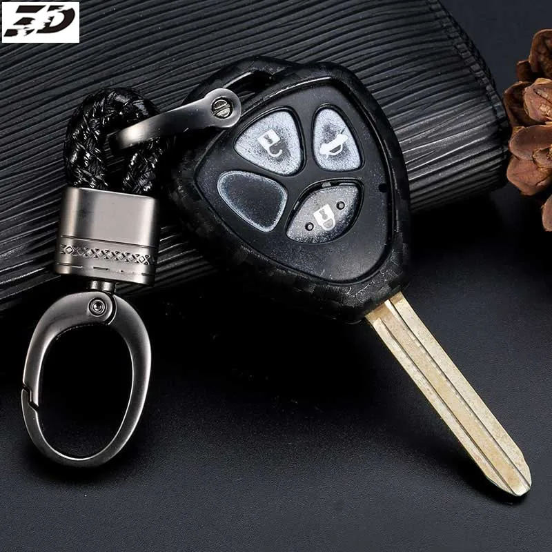 Силиконовый чехол-брелок для дистанционного ключа из углеродного волокна Toyota Auris