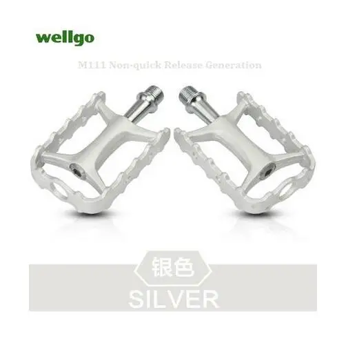 silver Wellgo оригинальные M111 быстросъемные не быстросъемные велосипедные педали для шоссейного велосипеда сверхлегкие педали MTB велосипедные педали с подшипником - Цвет: silver