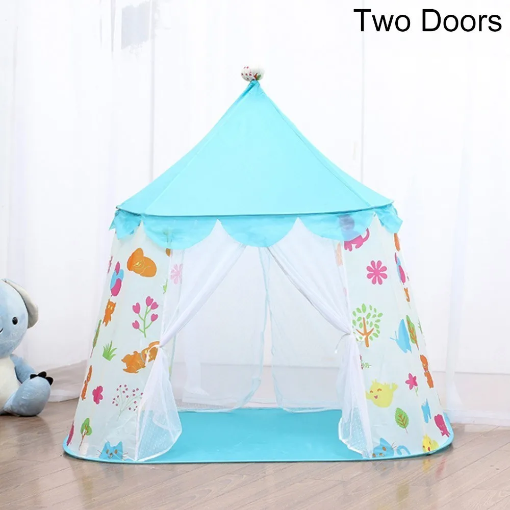 Портативная палатка принцессы, подарок, Детская Крытая палатка teepee для детей, детский игровой домик Tipi Enfant Ball Playhouse Tenda Infantil - Цвет: WJ3614C