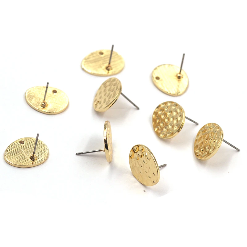 10 шт./лот ретро серьги гвоздики из цинкового сплава с эллипсом 13*16 мм|Ювелирная