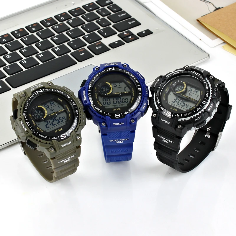 2018 Top Brand Male Military Army Sports Watch Digital Automatic Men Electronic Fashion Waterproof Watches Clock H352-A | Наручные часы