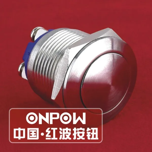 Металлический кнопочный переключатель ONPOW 19 мм из нержавеющей стали модификация