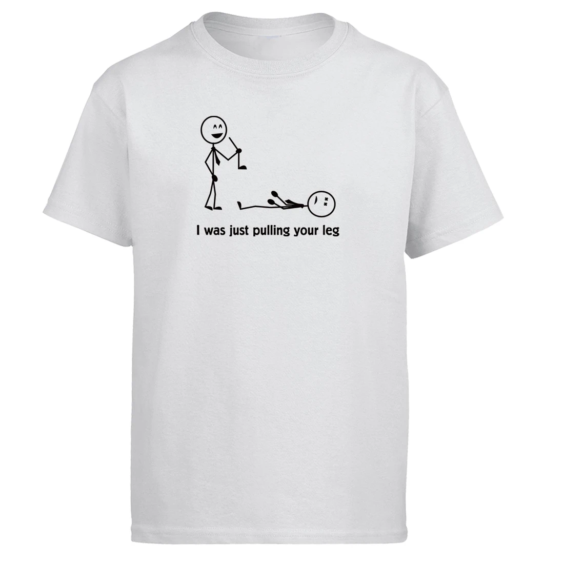 Мужская футболка с коротким рукавом и круглым вырезом Stick Figures летняя забавная из