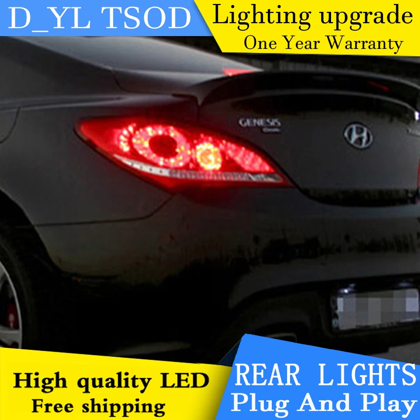 D_YL автомобильный Стайлинг для Hyundai Rohens купе светодиодный задний фонарь s 2009 2012 ДХО