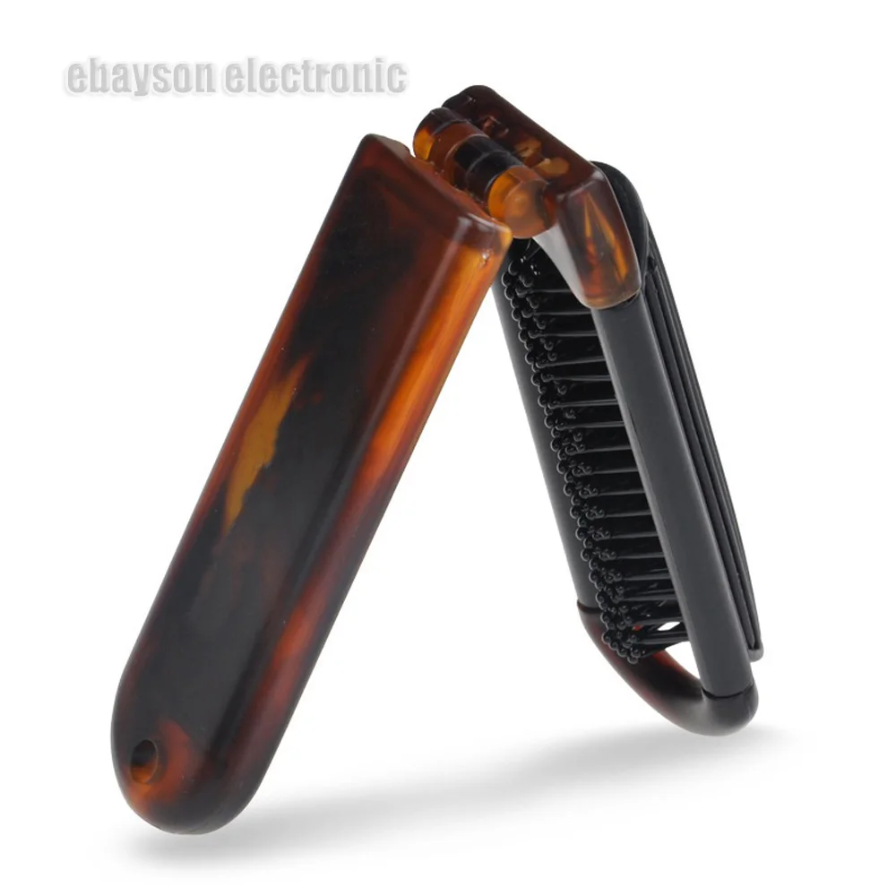 Высококачественная Складная тонкая карманная расческа для волос с зеркалом