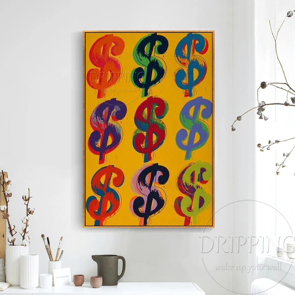 Artist Pure Hand-painted High Quality US Dollar Oil Painting on Canvas Special Wall Art Money American | Дом и сад
