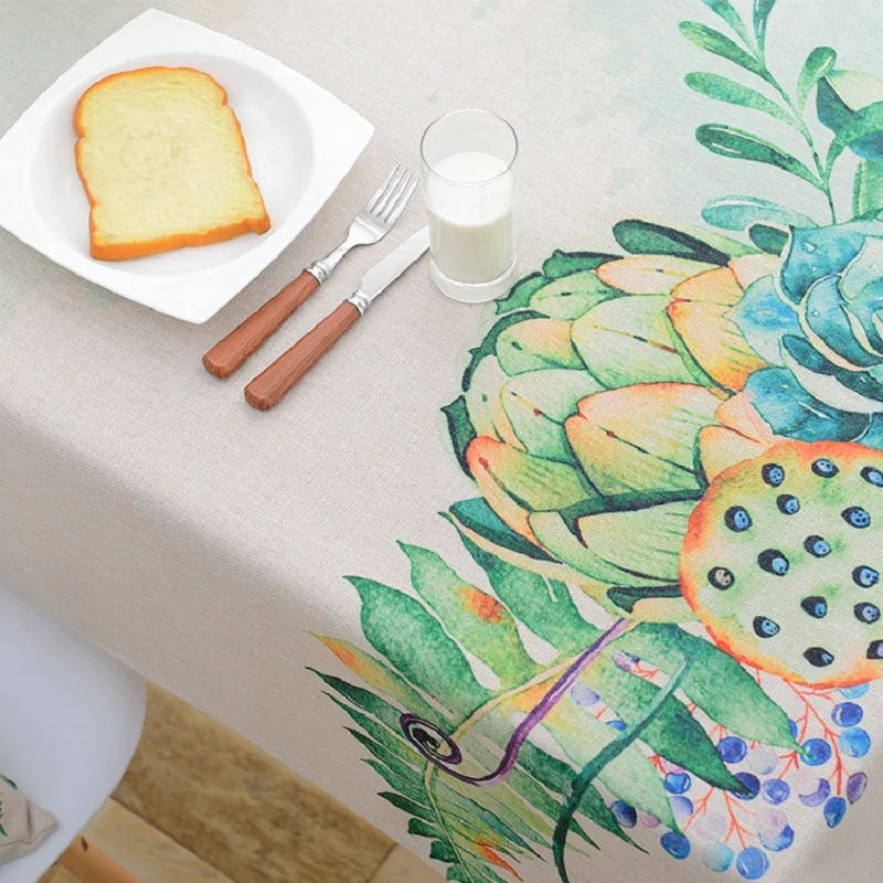 European Pastoral Plant Floral Printed Table Cloth Polyester Fabric Tablecloth Cover Home Textile | Дом и сад