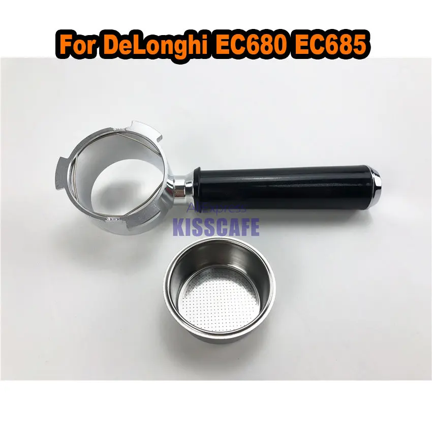 Эспрессо машина портафильтр для DeLonghi EC680 EC685 нержавеющая сталь кофе машина бездонный фильтр Держатель Бариста инструмент