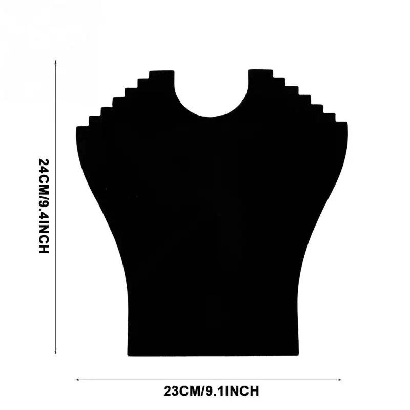 Черное ожерелье Бюст ювелирные изделия подвеска стенд вельветовый мольберт