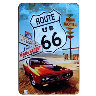 [SQ-DGLZ] полный сервис/Diner ROUTE 66 металлическая вывеска винтажные металлические пластины кафе Паб Клуб домашний Декор стены оловянные знаки Ретро табличка