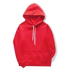 Толстовка МужскаяЖенская, повседневная, однотонная, с флисовой подкладкой и капюшоном