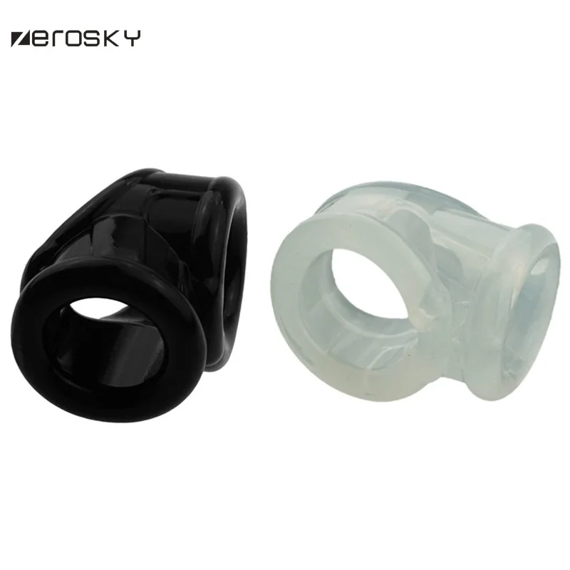 Zerosky клетка для пениса Кольца кольцо связывания с мошонкой секс игрушки мужчин