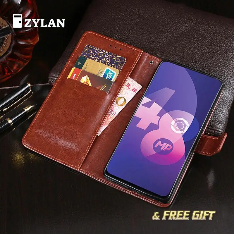 ZYLAN новинка 2019 винтажный кожаный флип чехол с подставкой ударопрочный кошелек