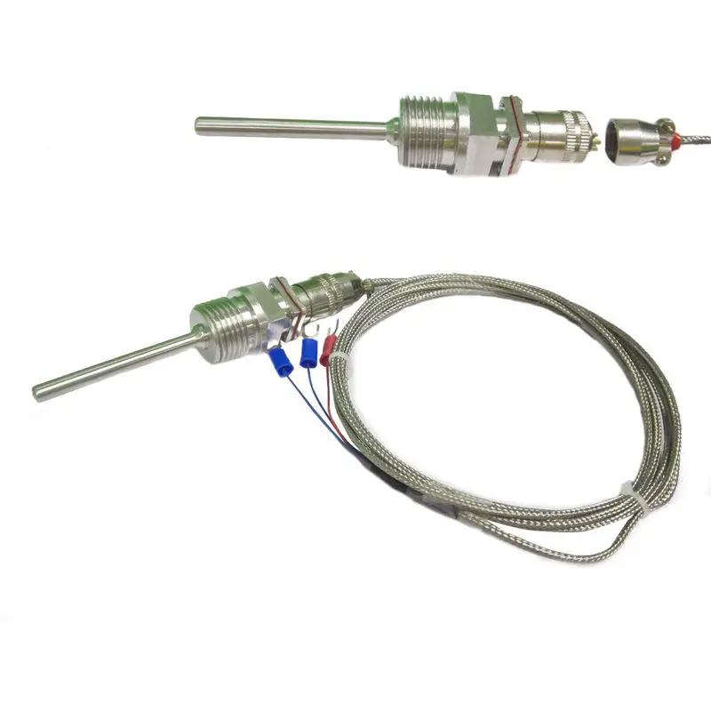 Датчики температуры RTD PT100 резьба NPT 1/2 дюйма со съемным разъемом|pt100 waterproof|thread