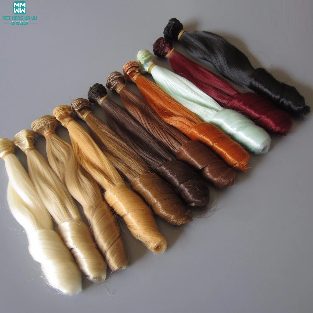 20 см толстые парики с волнистыми волосами для куклы 1/3 1/4 1/6 BJD DIY куклы|curly doll wig|doll