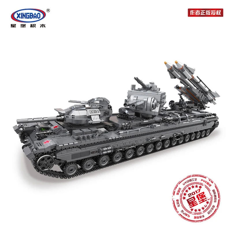 XingBao 06006 Lepining WW2 Creator MOC Военная серия модель танка в стиле милитари развивающие