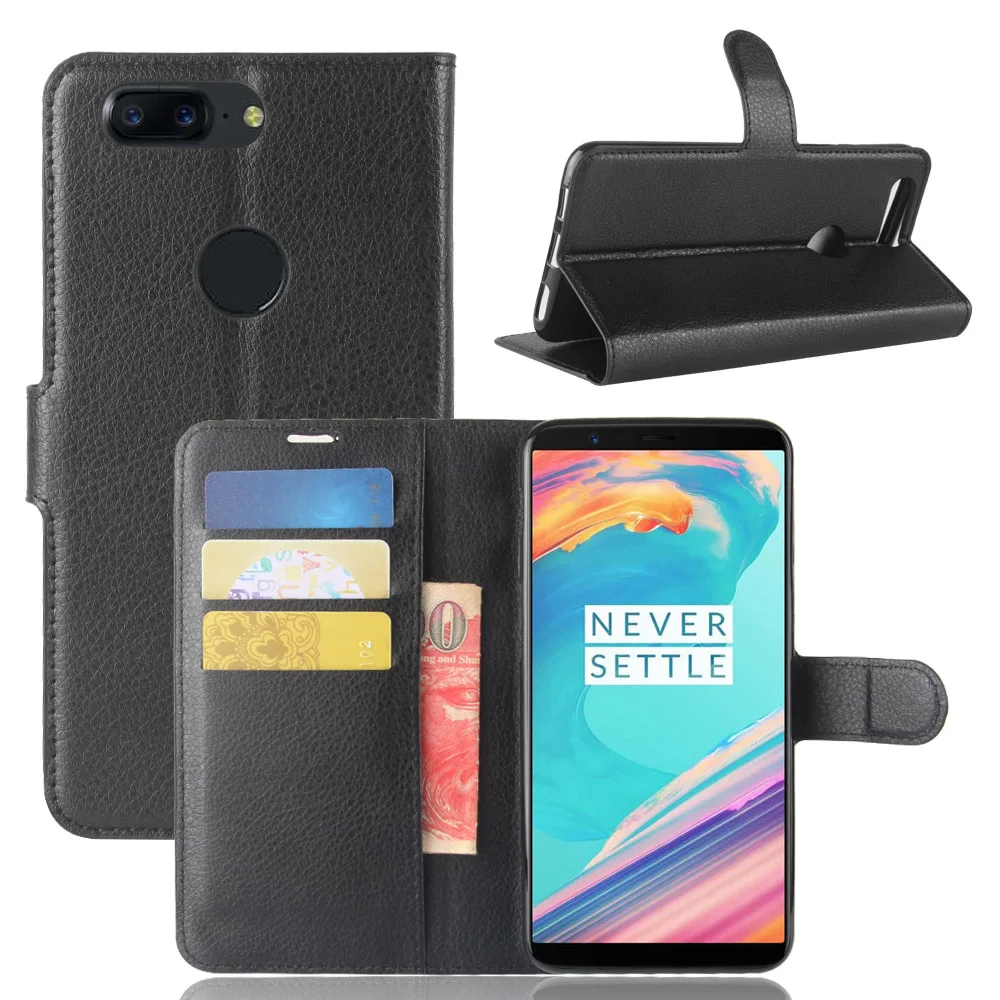 Чехол-книжка из искусственной кожи для Oneplus 5T чехол-кошелек с откидной крышкой и