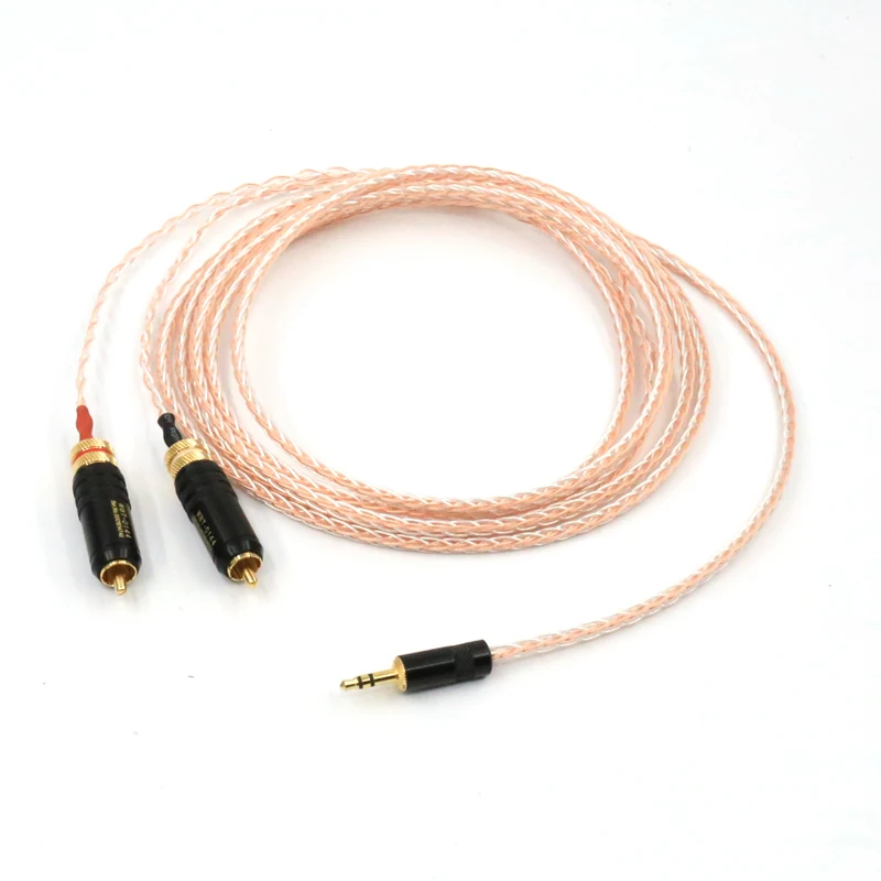 Аудиокабель Hi end с 2 rca на 3 5 мм Fi 1 аудио и видеокабеля OFC из чистой меди|audio cable rca|rca to