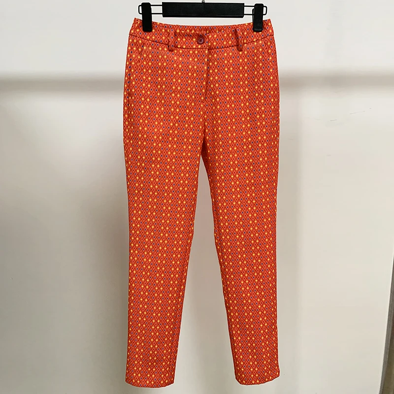 Женский подиумный комплект из блейзера и брюк клетчатый костюм с цветочным