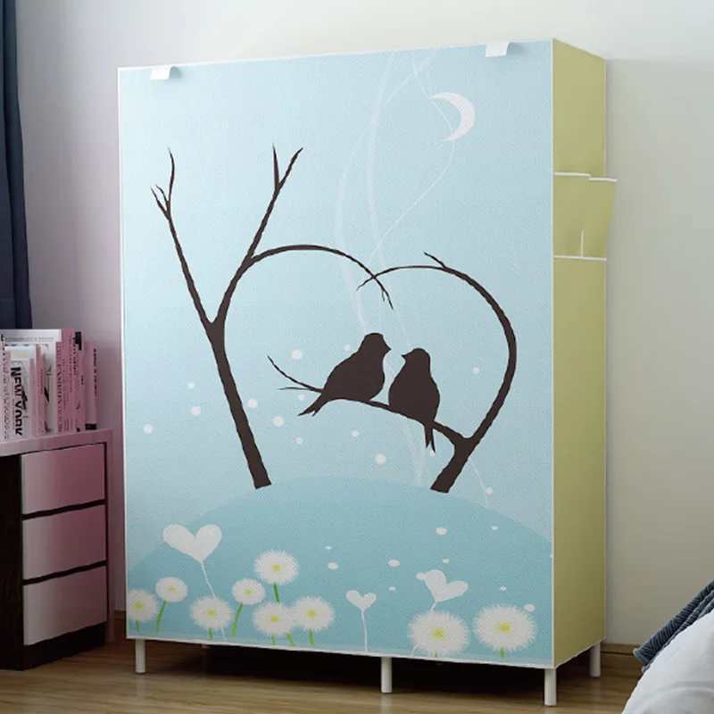 Kaidi платяной шкаф система для хранения одежды каркасный шкаф Простой DIY нетканый Оксфордский многофункциональный шкаф складной переносная мебель в сборе стальная трубка Пылезащитный для хранения спальни