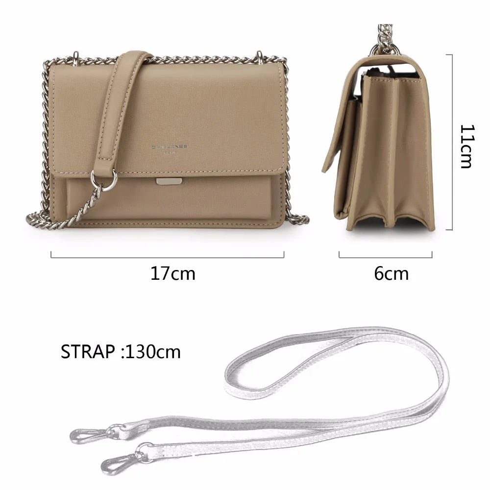 DAVIDJONES женские сумки через плечо искусственная кожа на мини леди Сеть crossbody сумка