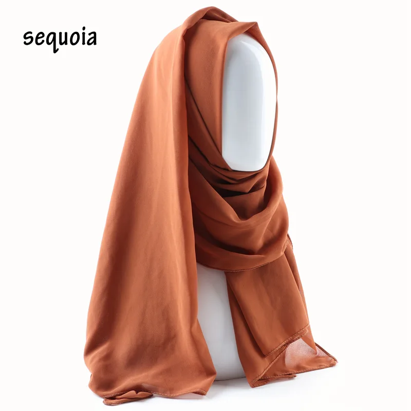 FRALOSHA высокое качество лидер продаж Женский однотонный шифоновый шарф из