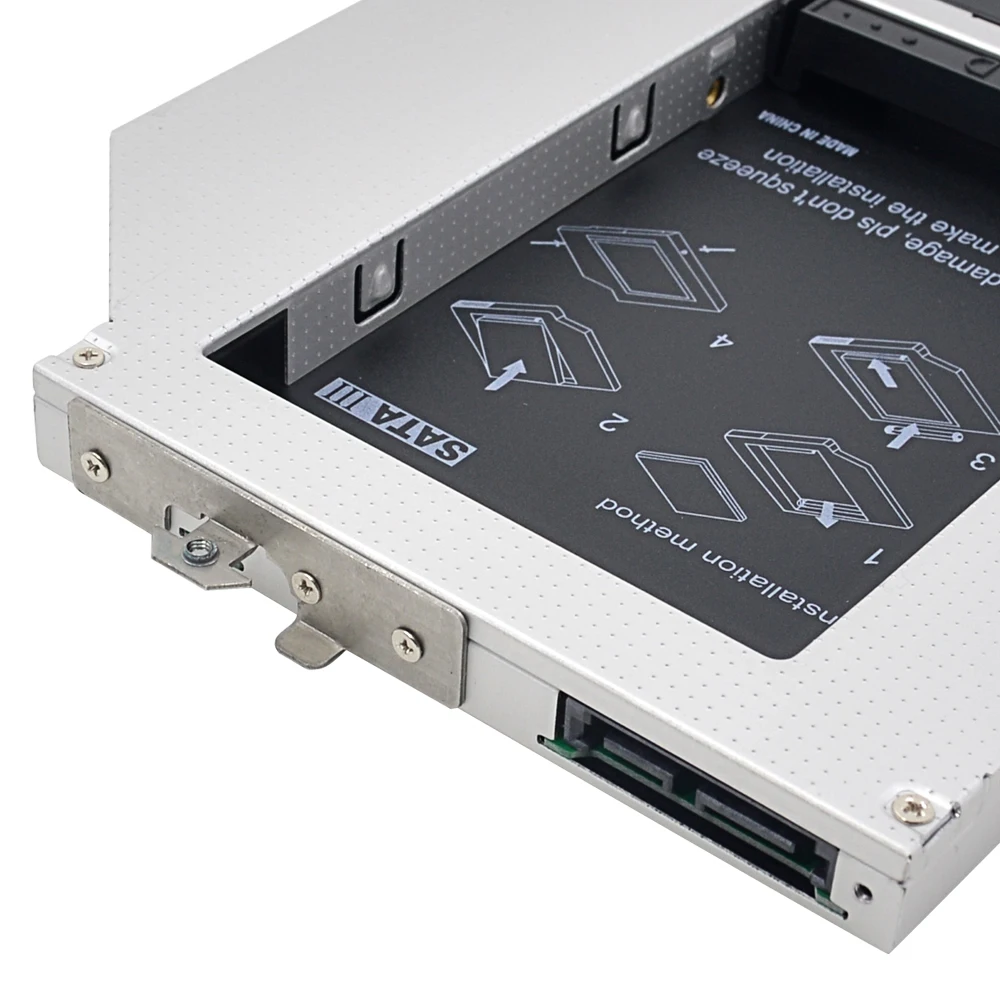 Алюминиевый Чехол адаптер optibay 2nd HDD Caddy 12 7 мм SATA 3 0 2 5 "SSD DVD CD ROM для HP Compaq 6530B 6535B 6730B