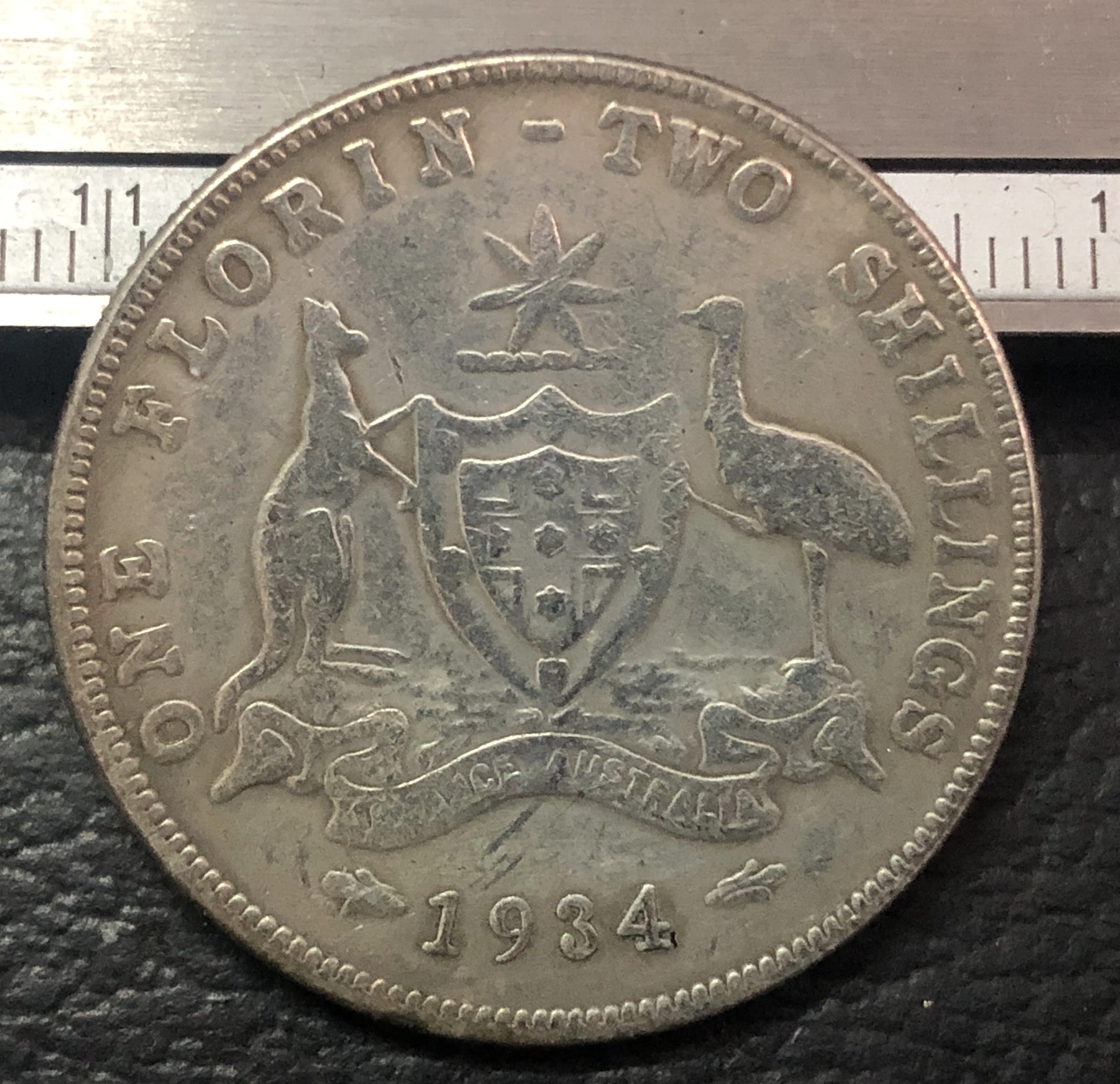 1934 Австралия 1 Флорин Джордж V копия монеты|coin bingo|coin luckycoin blanks |